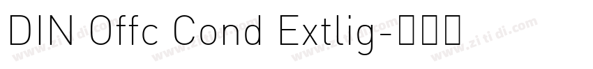 DIN Offc Cond Extlig字体转换